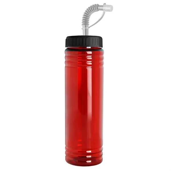 New Slim Cylinder Design 24 oz. Transparent Sport bottles with Straw... from ASI 40480 Koozie Group