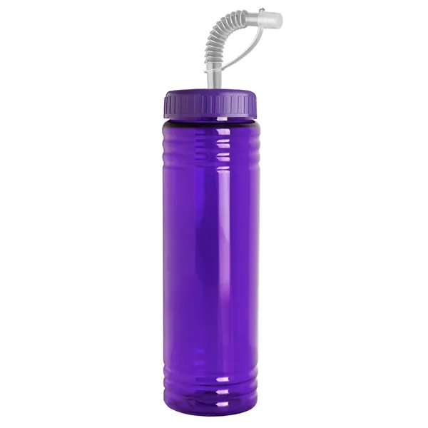 New Slim Cylinder Design 24 oz. Transparent Sport bottles with Straw... from ASI 40480 Koozie Group