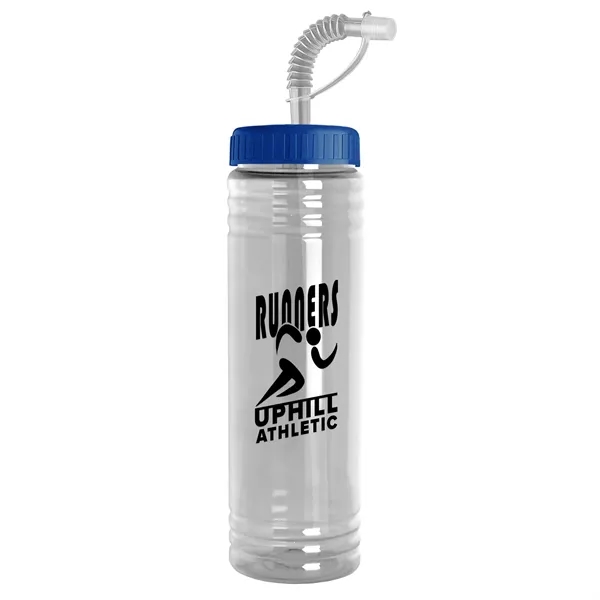 New Slim Cylinder Design 24 oz. Transparent Sport bottles with Straw... from ASI 40480 Koozie Group