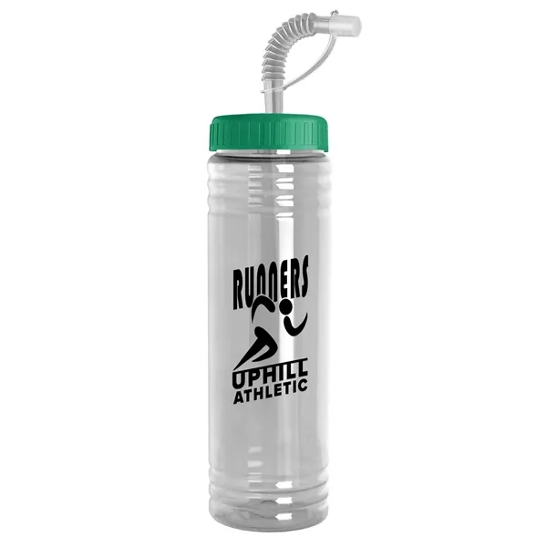 New Slim Cylinder Design 24 oz. Transparent Sport bottles with Straw... from ASI 40480 Koozie Group