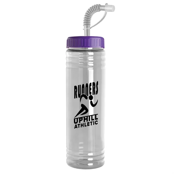 New Slim Cylinder Design 24 oz. Transparent Sport bottles with Straw... from ASI 40480 Koozie Group