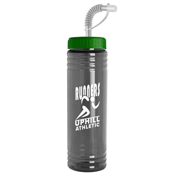 New Slim Cylinder Design 24 oz. Transparent Sport bottles with Straw... from ASI 40480 Koozie Group