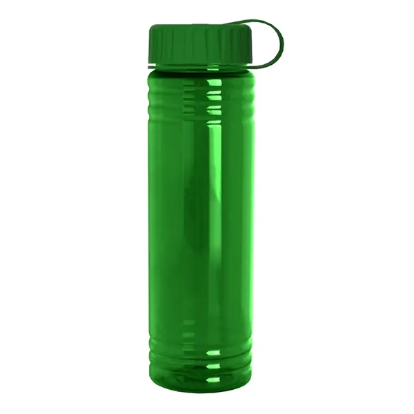 New Slim Cylinder Design 24 oz. Transparent Sport Bottles with Tethered... from ASI 40480 Koozie Group