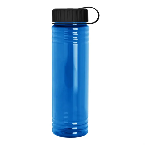 New Slim Cylinder Design 24 oz. Transparent Sport Bottles with Tethered... from ASI 40480 Koozie Group