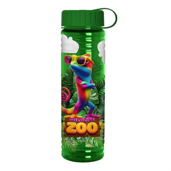 New Slim Cylinder Design 24 oz. Transparent Sport Bottles with Tethered... from ASI 40480 Koozie Group