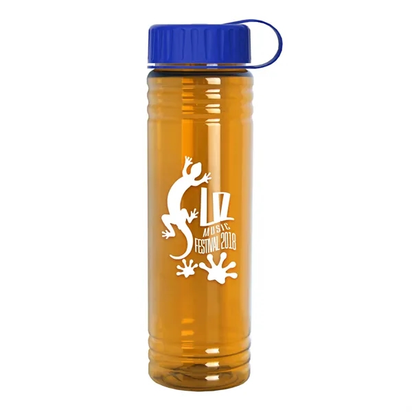 New Slim Cylinder Design 24 oz. Transparent Sport Bottles with Tethered... from ASI 40480 Koozie Group