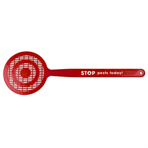 Shaped fly swatter, 16", molded in flexible polyethylene for increased durability.... from ASI 40480 Koozie Group