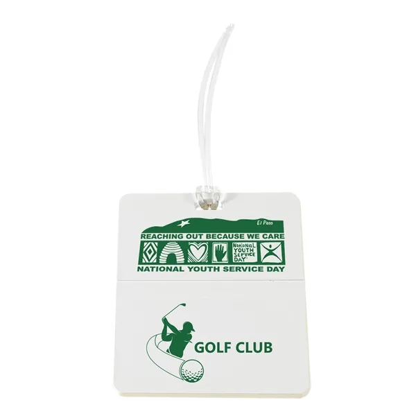 Golf tag. Molded with 3/8" name slot on the back.... from ASI 40480 Koozie Group