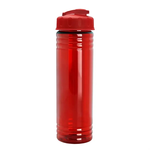Slim Cylinder Design 24 oz Transparent Sport Bottles with Flip Top... from ASI 40480 Koozie Group