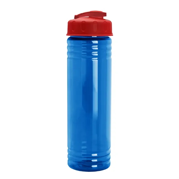 Slim Cylinder Design 24 oz Transparent Sport Bottles with Flip Top... from ASI 40480 Koozie Group
