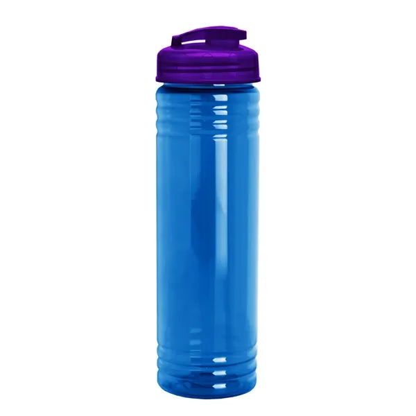 Slim Cylinder Design 24 oz Transparent Sport Bottles with Flip Top... from ASI 40480 Koozie Group