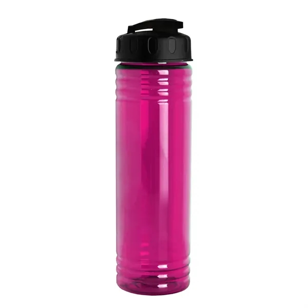 Slim Cylinder Design 24 oz Transparent Sport Bottles with Flip Top... from ASI 40480 Koozie Group