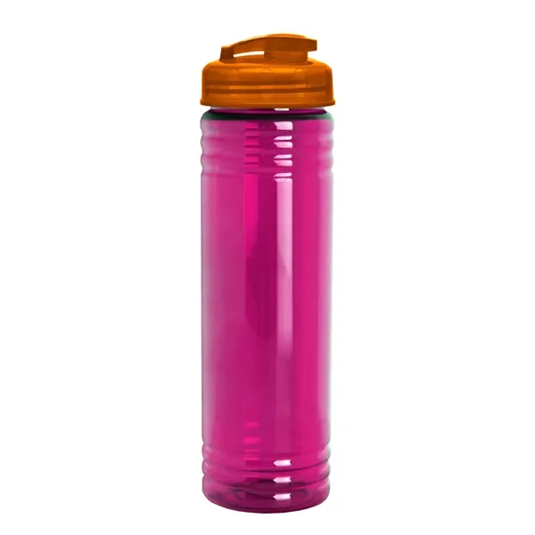 Slim Cylinder Design 24 oz Transparent Sport Bottles with Flip Top... from ASI 40480 Koozie Group