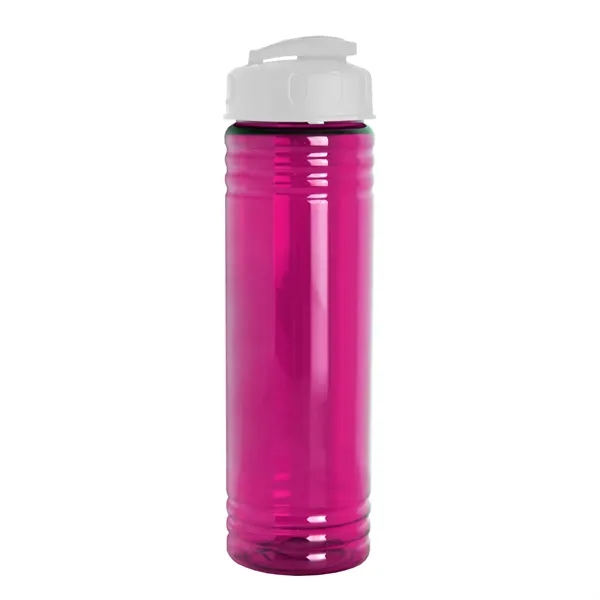 Slim Cylinder Design 24 oz Transparent Sport Bottles with Flip Top... from ASI 40480 Koozie Group