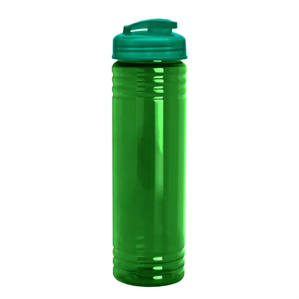 Slim Cylinder Design 24 oz Transparent Sport Bottles with Flip Top... from ASI 40480 Koozie Group