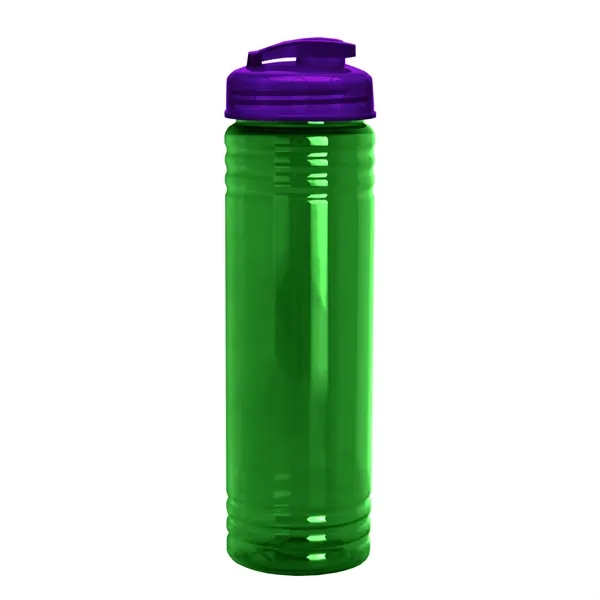 Slim Cylinder Design 24 oz Transparent Sport Bottles with Flip Top... from ASI 40480 Koozie Group