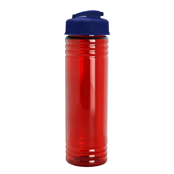 Slim Cylinder Design 24 oz Transparent Sport Bottles with Flip Top... from ASI 40480 Koozie Group