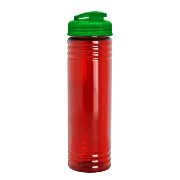 Slim Cylinder Design 24 oz Transparent Sport Bottles with Flip Top... from ASI 40480 Koozie Group