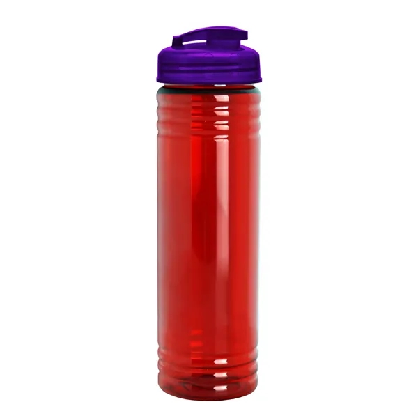 Slim Cylinder Design 24 oz Transparent Sport Bottles with Flip Top... from ASI 40480 Koozie Group