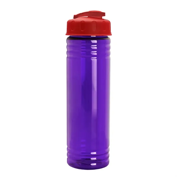 Slim Cylinder Design 24 oz Transparent Sport Bottles with Flip Top... from ASI 40480 Koozie Group