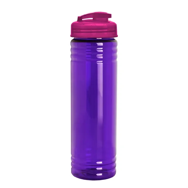 Slim Cylinder Design 24 oz Transparent Sport Bottles with Flip Top... from ASI 40480 Koozie Group