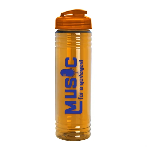 Slim Cylinder Design 24 oz Transparent Sport Bottles with Flip Top... from ASI 40480 Koozie Group