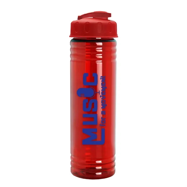 Slim Cylinder Design 24 oz Transparent Sport Bottles with Flip Top... from ASI 40480 Koozie Group