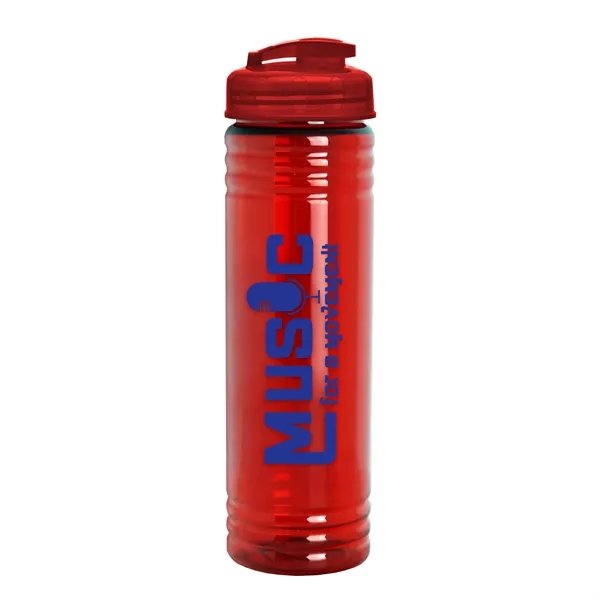 Slim Cylinder Design 24 oz Transparent Sport Bottles with Flip Top... from ASI 40480 Koozie Group