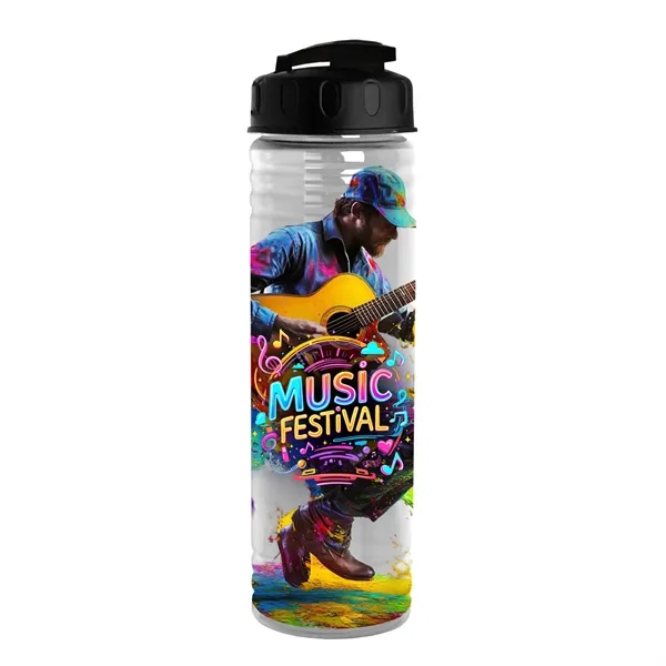 Slim Cylinder Design 24 oz Transparent Sport Bottles with Flip Top... from ASI 40480 Koozie Group