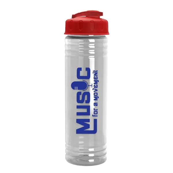Slim Cylinder Design 24 oz Transparent Sport Bottles with Flip Top... from ASI 40480 Koozie Group