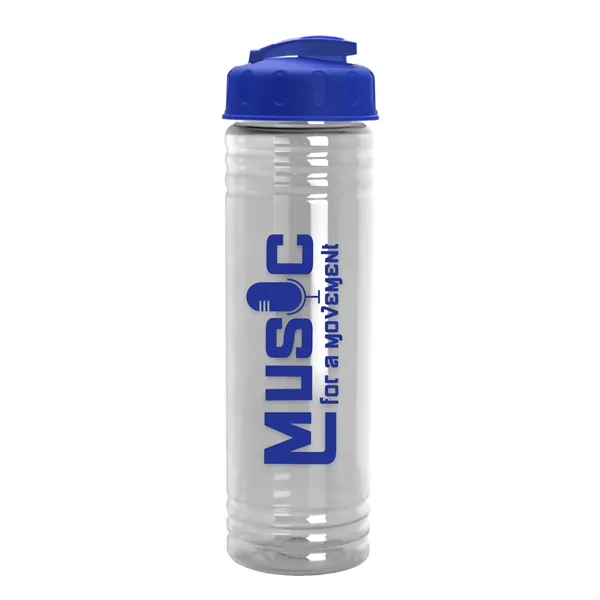 Slim Cylinder Design 24 oz Transparent Sport Bottles with Flip Top... from ASI 40480 Koozie Group