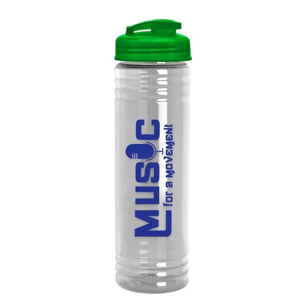 Slim Cylinder Design 24 oz Transparent Sport Bottles with Flip Top... from ASI 40480 Koozie Group