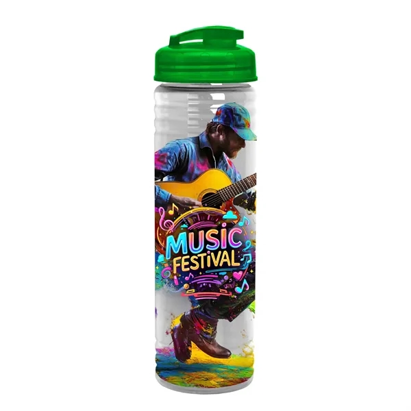 Slim Cylinder Design 24 oz Transparent Sport Bottles with Flip Top... from ASI 40480 Koozie Group