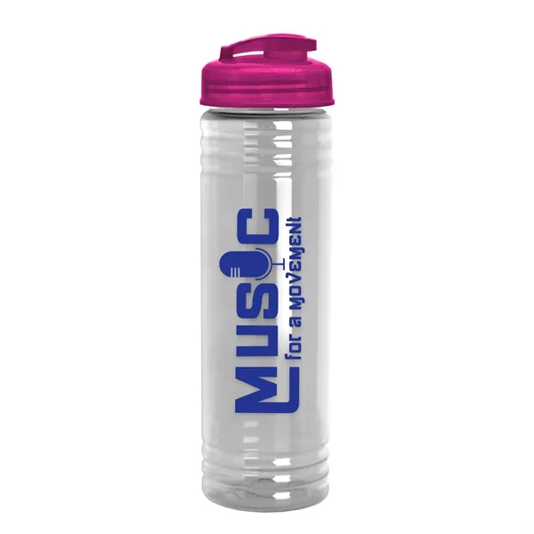 Slim Cylinder Design 24 oz Transparent Sport Bottles with Flip Top... from ASI 40480 Koozie Group
