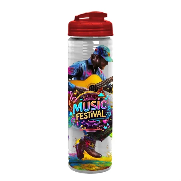 Slim Cylinder Design 24 oz Transparent Sport Bottles with Flip Top... from ASI 40480 Koozie Group