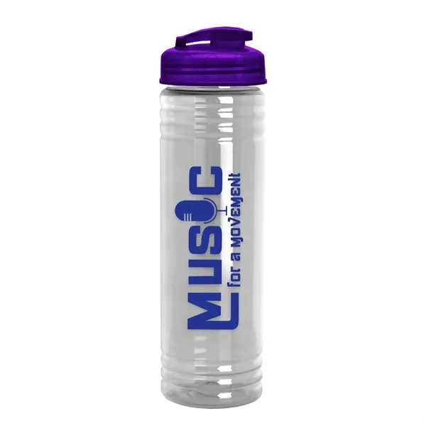 Slim Cylinder Design 24 oz Transparent Sport Bottles with Flip Top... from ASI 40480 Koozie Group