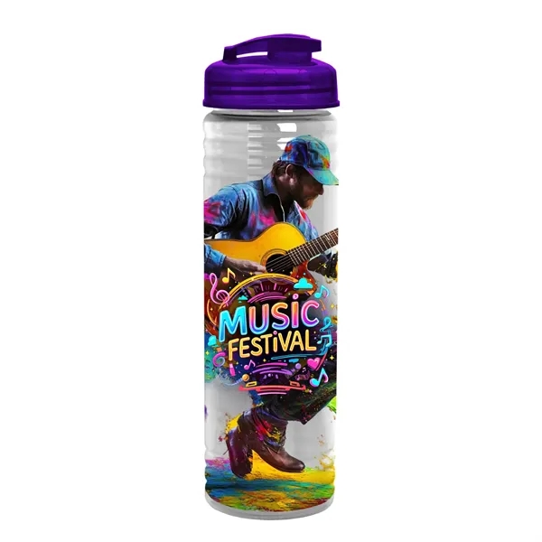Slim Cylinder Design 24 oz Transparent Sport Bottles with Flip Top... from ASI 40480 Koozie Group
