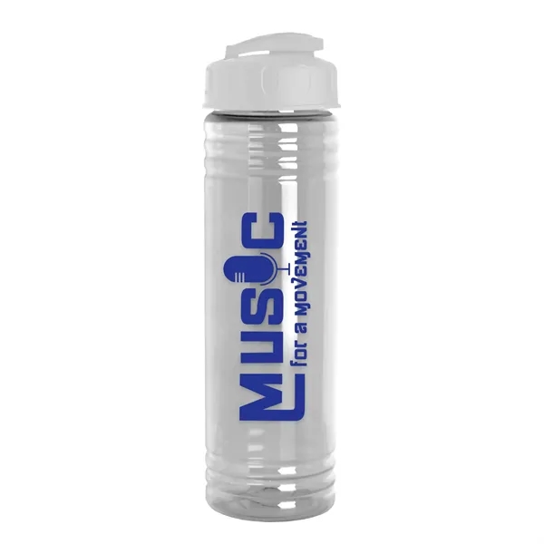 Slim Cylinder Design 24 oz Transparent Sport Bottles with Flip Top... from ASI 40480 Koozie Group