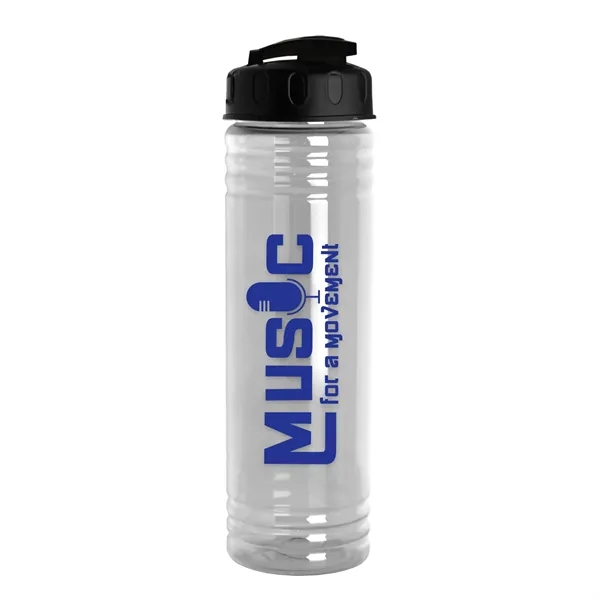 Slim Cylinder Design 24 oz Transparent Sport Bottles with Flip Top... from ASI 40480 Koozie Group