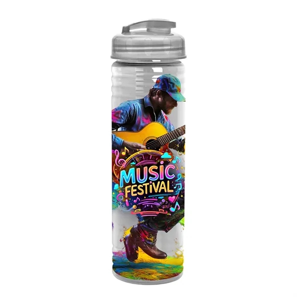 Slim Cylinder Design 24 oz Transparent Sport Bottles with Flip Top... from ASI 40480 Koozie Group