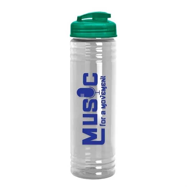 Slim Cylinder Design 24 oz Transparent Sport Bottles with Flip Top... from ASI 40480 Koozie Group