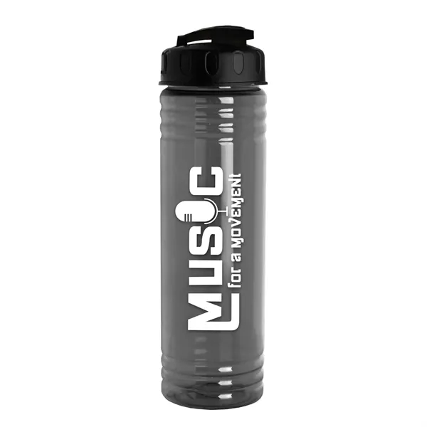 Slim Cylinder Design 24 oz Transparent Sport Bottles with Flip Top... from ASI 40480 Koozie Group