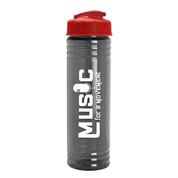 Slim Cylinder Design 24 oz Transparent Sport Bottles with Flip Top... from ASI 40480 Koozie Group