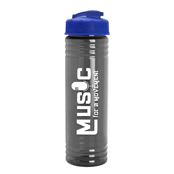 Slim Cylinder Design 24 oz Transparent Sport Bottles with Flip Top... from ASI 40480 Koozie Group
