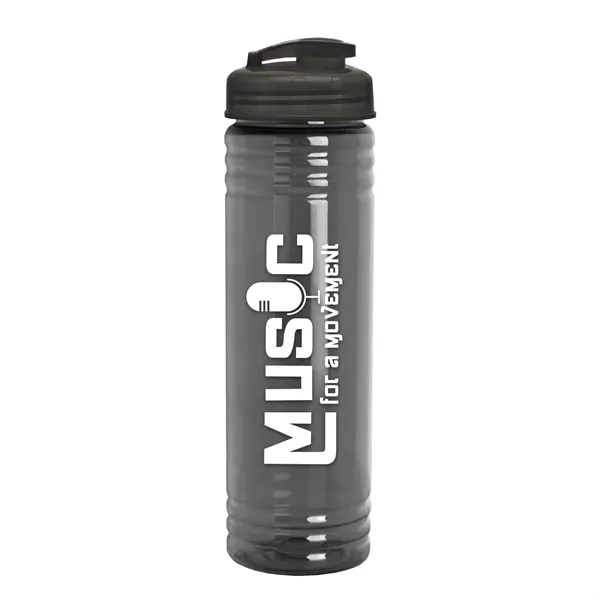 Slim Cylinder Design 24 oz Transparent Sport Bottles with Flip Top... from ASI 40480 Koozie Group