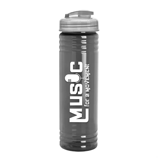 Slim Cylinder Design 24 oz Transparent Sport Bottles with Flip Top... from ASI 40480 Koozie Group