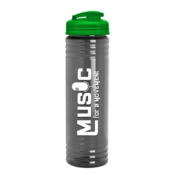 Slim Cylinder Design 24 oz Transparent Sport Bottles with Flip Top... from ASI 40480 Koozie Group