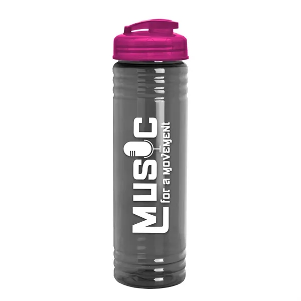 Slim Cylinder Design 24 oz Transparent Sport Bottles with Flip Top... from ASI 40480 Koozie Group