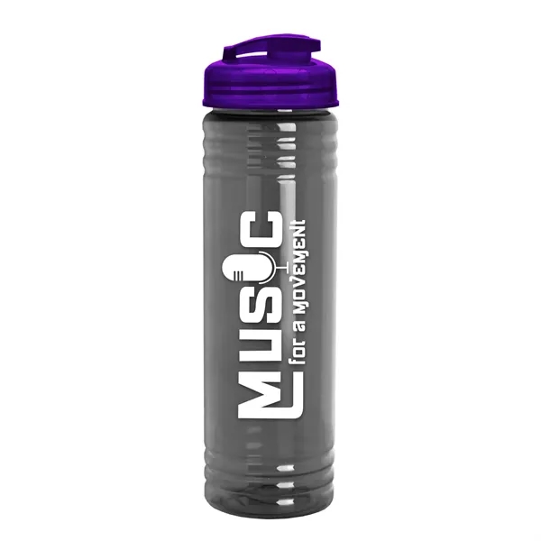 Slim Cylinder Design 24 oz Transparent Sport Bottles with Flip Top... from ASI 40480 Koozie Group