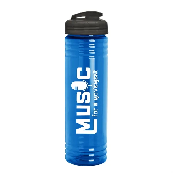 Slim Cylinder Design 24 oz Transparent Sport Bottles with Flip Top... from ASI 40480 Koozie Group